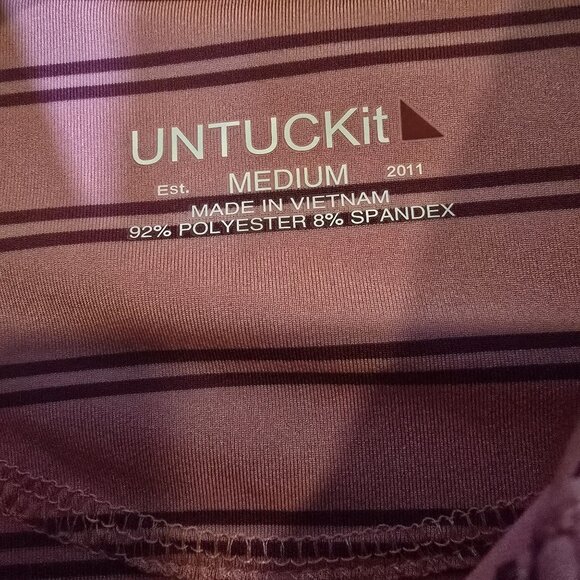 UNTUCKit Men's Golf‎ Polo Shirt Medium Rose Burgandy Short Sleeve - Picture 5 of 5